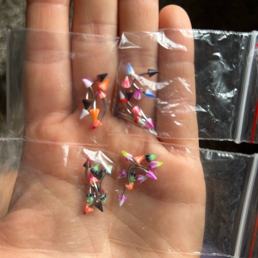 Bellybutton and eyebrow rings